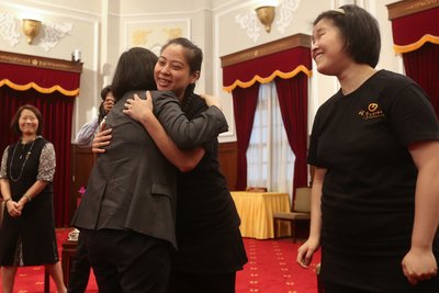 Tổng thống Thái Anh Văn thưởng thức buổi biễu diễn của ban nhạc người khiếm thính Bleinders