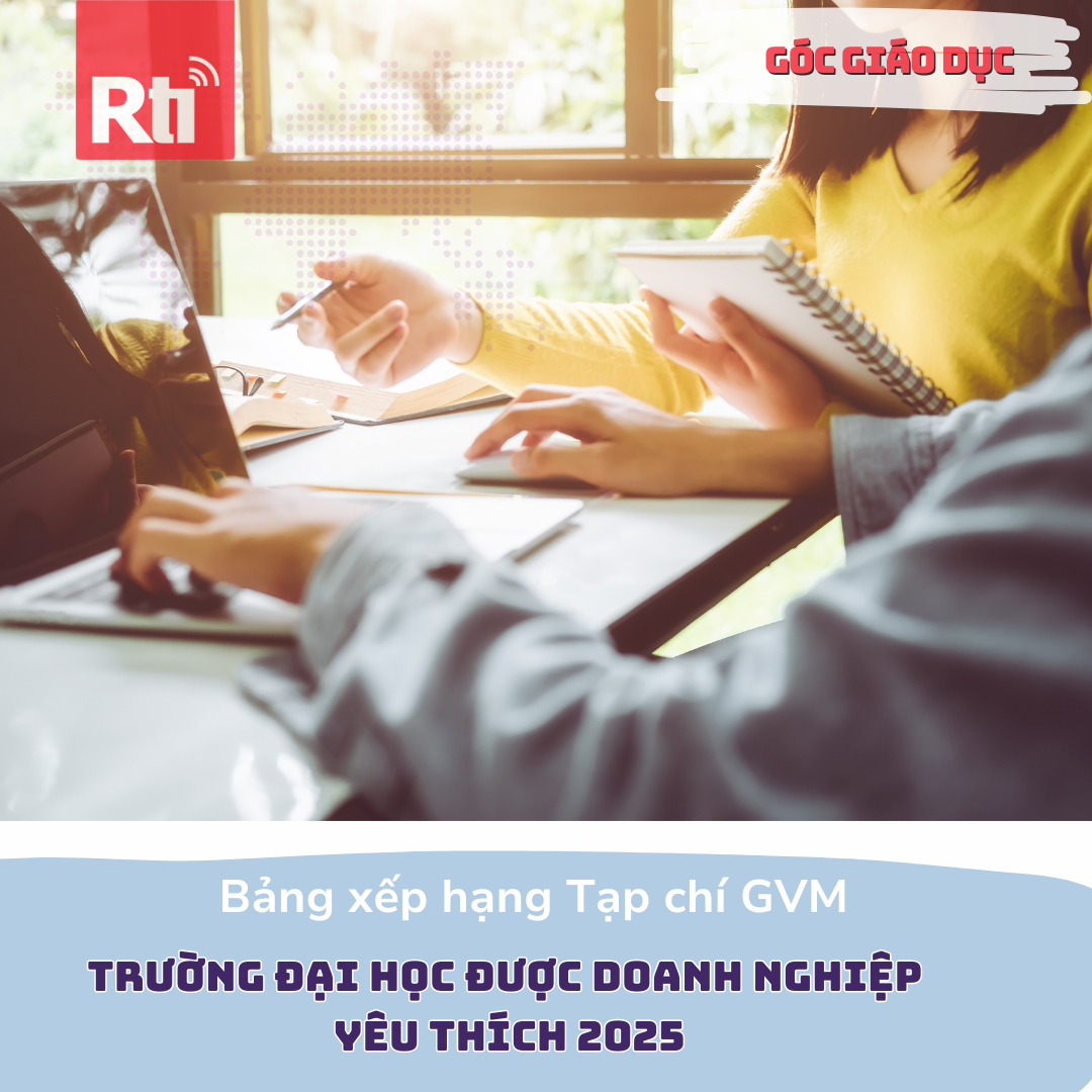 Góc giáo dục -Bảng xếp hạng các trường đại học được doanh nghiệp yêu thích 2025 GVM